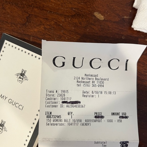 Authentic WIDE LEATHER BELT DOUBLE GG BUCKLE in amazing condition! W/box - Picture 9 of 10